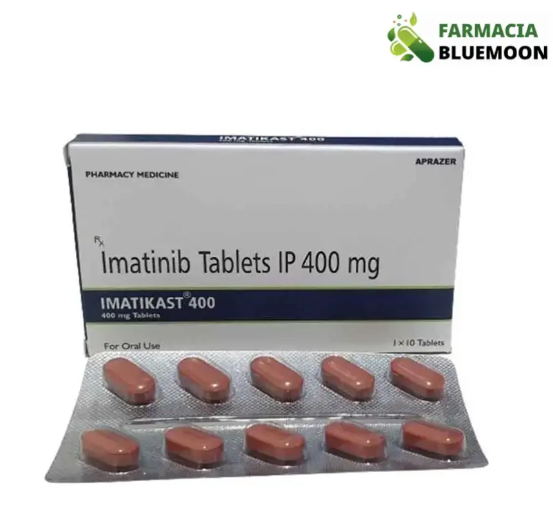 Imatinib 400mg (Imatikast) x 10 Comprimidos - Medicamento Genérico para Leucemia mieloide crônica e tumores estromais gastrointestinais