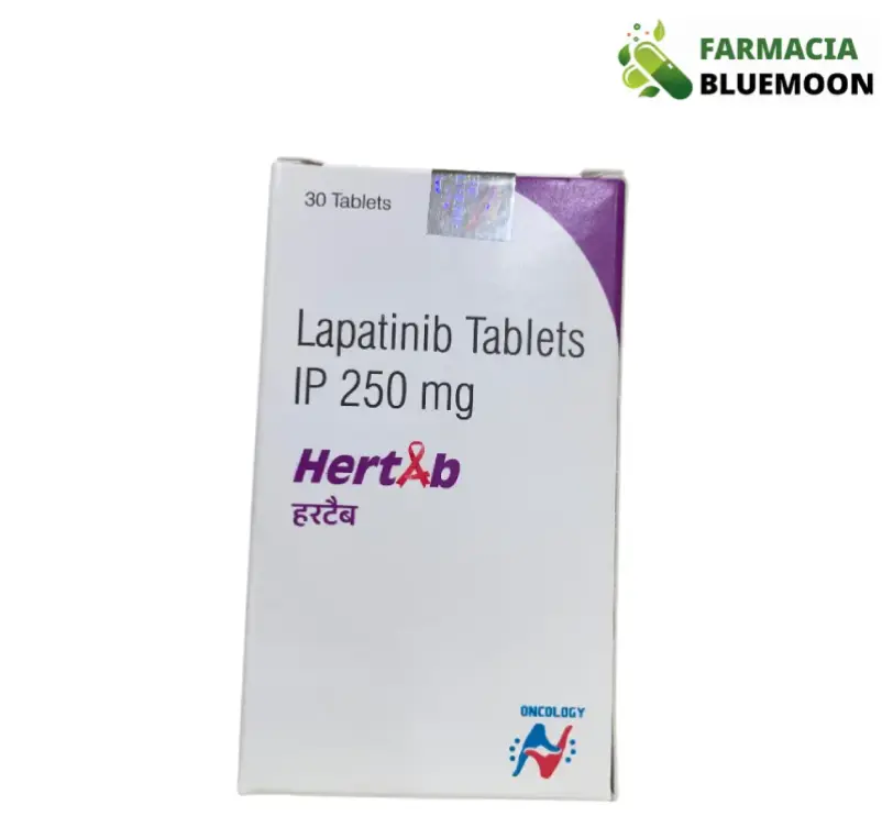 Lapatinib 250mg (Hertab) x 30 Comprimidos - Medicamento Genérico para Câncer de mama HER2-positivo