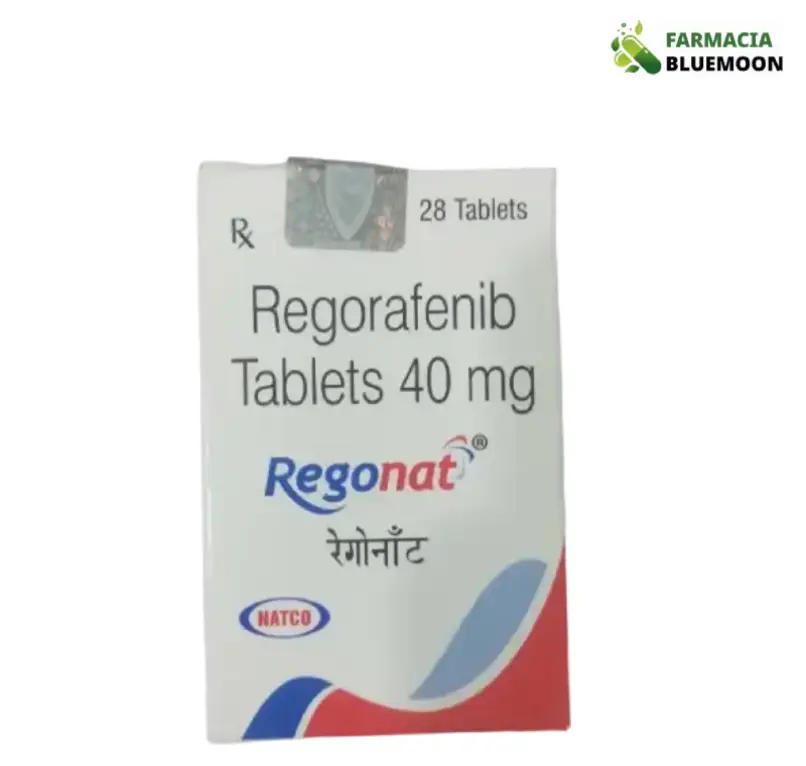 Regorafenibe 40mg (Regonat) x 28 Comprimidos - Medicamento Genérico para Câncer colorretal, câncer de fígado e tumor estromal gastrointestinal (GIST)