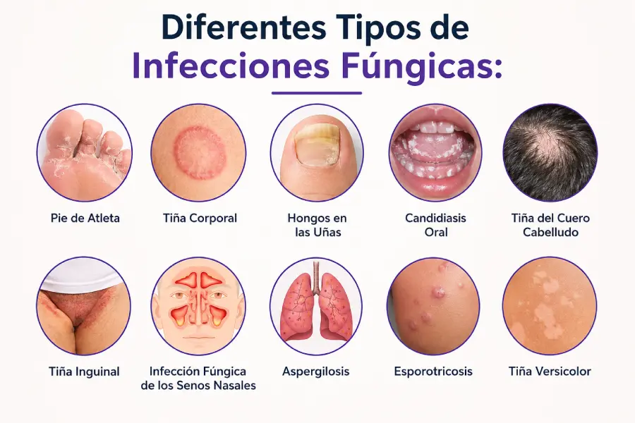 Diferentes Tipos de Infecciones Fúngicas: Síntomas, Causas y Opciones de Tratamiento