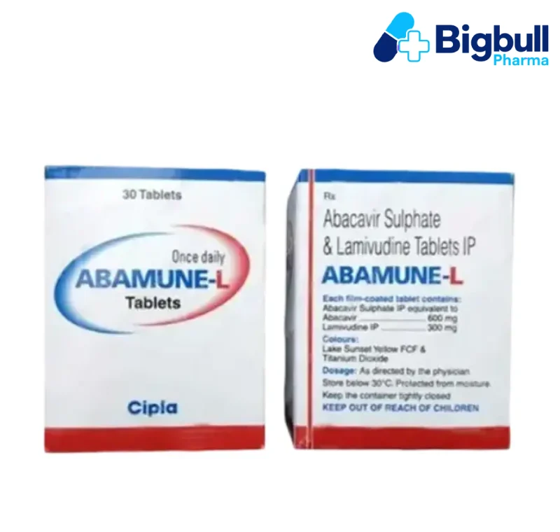 ABACAVIR 600 mg + LAMIVUDINE 300 mg (Abamune L) x 30 Tablets