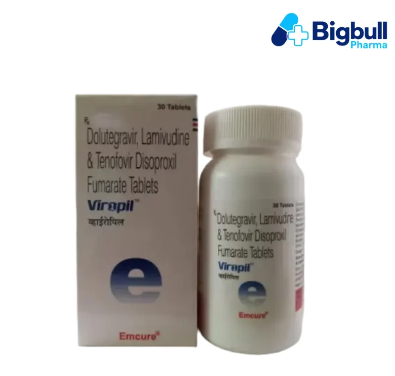 Dolutegravir 50 mg + Lamivudine 300 mg + Tenofovir Disoproxil Fumarate 300 mg (Viropil) x 30 Tablets