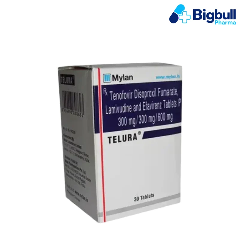 TENOFOVIR 300 mg + LAMIVUDINE 300 mg + EFAVIRENZ 600 mg (Telura) x 30 Tablets